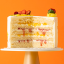 Passion Fruit Strawberry Cake 