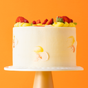 Passion Fruit Strawberry Cake 
