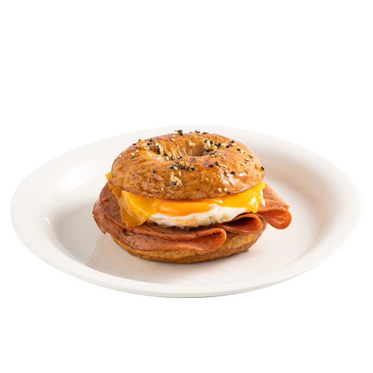 Bologna, Egg and Cheese Bagel