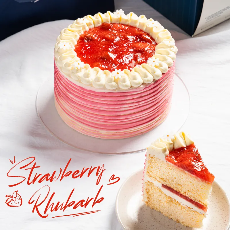 Strawberry Rhubarb Cake (16 cm)