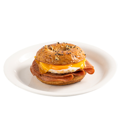 [P-FOO-012] Bologna, Egg and Cheese Bagel